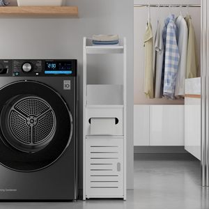 2026 thiết kế mới hiện đại màu trắng nhỏ phòng tắm lưu trữ tủ không thấm nước chống cháy tuyệt vời hẹp giữ giấy vệ sinh - Product Image 6