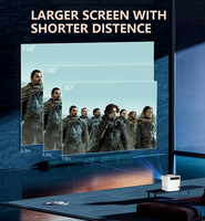 Projecteur vidéo portable rétro cinéma HD 4K 1080P Home Cinéma Android 12 Professionnel pour ordinateur et téléphone portable avec Wifi