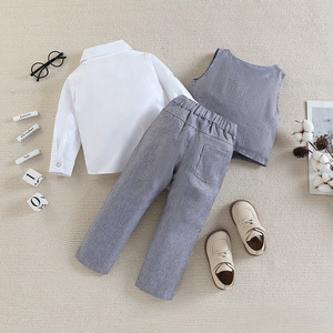 <span class=keywords><strong>Baby</strong></span> <span class=keywords><strong>Boy</strong></span> Kleding Geschikt Voor Doop Formal Party Jumpsuit <span class=keywords><strong>Set</strong></span> - Product Image 5
