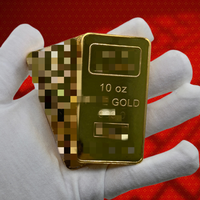 2026 Barre d'or rectangulaire personnalisée en cuivre de Suisse, 10 oz, artisanat métallique, souvenir, lingot massif, collection