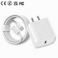 Chargeur de voyage 20 Watts, adaptateur secteur USB-C avec câble, charge rapide PD, chargeur multi-type C pour chargeur iPhone