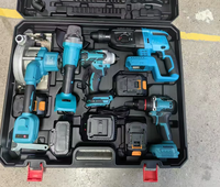 Batterie au lithium sans fil 21V Ensemble d'outils électriques de cinq pièces Ensembles d'outils d'entretien Perceuse électrique Clé