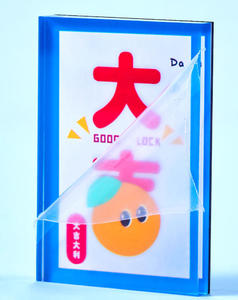 Xinrunjin สติกเกอร์แม่เหล็กติดตู้เย็นดีไซน์แบบเรียบง่ายทำมือพิมพ์ปฏิกิริยาทำมือสำหรับเป็นของขวัญทีมงานอะคริลิค - Product Image 2
