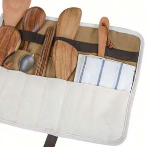 Organisateur de couverts de cuisine en toile, sac de rangement pour vaisselle suspendu pour le camping, le pique-nique, le barbecue, les voyages, la cuisine - Product Image 2