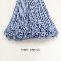 Tête de balai serpillère en coton bleu pour nettoyage humide des sols domestiques et hôteliers – Remplacement