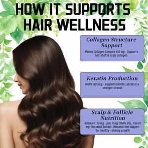 Factory Supply High Quality Hair Growth Gummies Dietary <b>Supplement</b> Pineapple Flavor with Vitamin C Supports Healthier Hair - Product Image 5