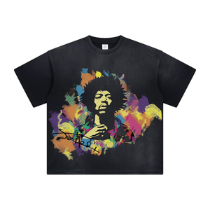 <span class=keywords><strong>Camiseta</strong></span> de algodón 100% de alta calidad, estilo streetwear Y2K, oversize, vintage, corte cuadrado, estampado DTG, <span class=keywords><strong>hombros</strong></span> caídos, para hombre, color liso, 300g - Product Image 2