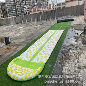 Inflatable Water <b>Slide</b> Lemon Pattern 74073 Spray Function For Home Use - Product Image 1
