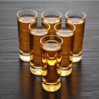 Vente en gros mini verre à shot rond droit 3oz verre à shot transparent avec fond épais pour fête