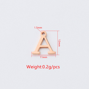 จี้ตัวอักษรภาษาอังกฤษสแตนเลส 26 ชิ้น ตัวอักษร A-Z สำหรับทำจี้ชื่อ สร้อ<span class=keywords><strong>ย</strong></span>คอ DIY อุปกรณ์ทำเครื่องประดับ - Product Image 6