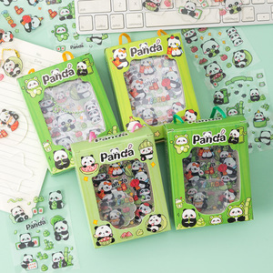 Set de Pegatinas Acrílicas de Panda en Caja de Regalo, Recompensas para Niños y Estudiantes, PVC Duradero con Laminado Brillante - Product Image 2