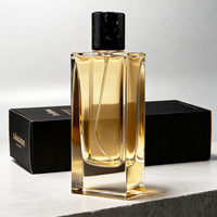 Flacon de parfum carré en verre personnalisé à base épaisse 75ml 80ml, fond extra épais, flacon de parfum vide de luxe