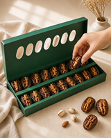 Premium Ramadan Datteln, Nüsse & Schokoladen Geschenkbox mit Goldfolie, Hochwertige Anpassbare Luxusverpackung für Eid-Desserts und Firmengeschenke