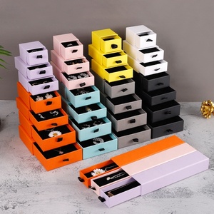 Custom Logo Printed Jewelry Boxes Jewelry Organizer Storage Travel Square Jewelry Box