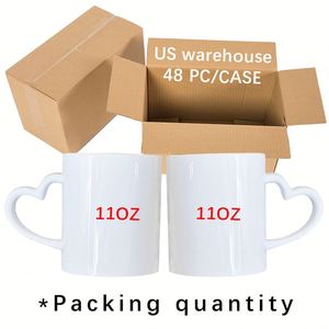 Taza de Cerámica de 11 oz con Asa en Forma de Corazón Personalizada con Caja para Sublimación, Producto en Blanco para San Valentín - Product Image 5
