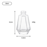 Botol Kaca Reed Diffuser 90ml dengan Tutup Sekrup, Botol Kaca Bening untuk Minyak Atsiri