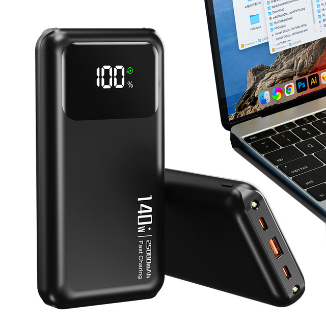 OEM 140w Two Way Super 25000mah 27000mah Notebook Powerbank 130watt 100w Fast Charging Portable Charger Phone Power Bank Laptop