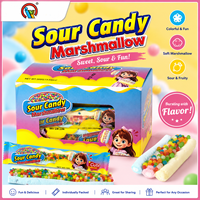 Zure Kleurrijke Snoepkralen Marshmallow Zachte Kauwbare Zure Fruitige Suikergoed Leuke Novelty Zoete Groothandel Leverancier