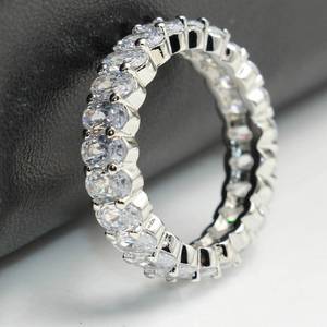 RFJEWEL 2026 Nouvelle bague élégante ovale en laiton avec zircone cubique, plaquée argent/or rose/or, bijoux unisexes tendance pour hommes et femmes - Product Image 5