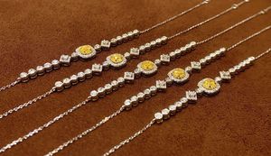 Pulsera de tenis Xinfly de oro puro de 18 quilates con diamantes amarillos naturales, pulseras y brazaletes de diamantes de primera calidad - Product Image 3