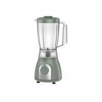 Mixeur de table électrique 350W haute puissance avec récipient en plastique, commande par bouton, 4 lames, 2 vitesses, pour écraser et broyer, usage domestique
