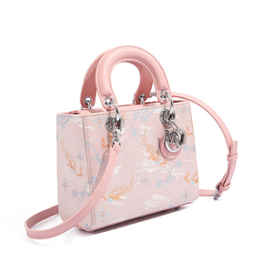 Borsa da donna lucida con motivo a drago rosa orientale, manico superiore e cinturino a tracolla, Hardware in <span class=keywords><strong>argento</strong></span> moda di lusso per tutti i giorni - Product Image 4