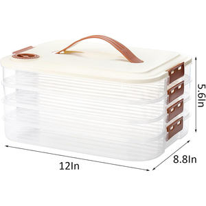Popular 5-layer Food <b>Storage</b> Box Timer Kitchen Stackable Dumpling <b>Freezer</b> Food <b>Storage</b> <b>Container</b> Kitchen Accessories - Product Image 2