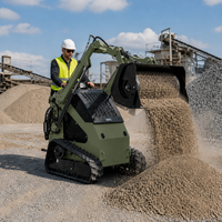 Mini Crawler Skid Steer Loader T360 6kW Tenaga Lithium 72V 125Ah Bucket 0.1m3 Mesin 941kg KOOP Rato B&S Options