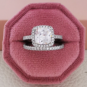Joyería esterlina banda de boda moda personalizada eternidad fina hip hop plata 925 real para hombres diamante moissanite anillo de compromiso - Product Image 4