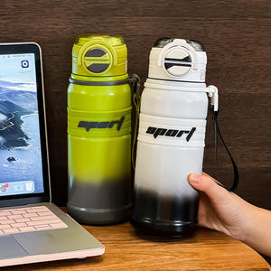 Botella de agua deportiva aislada de 32 oz, termo de acero inoxidable para hombres, para uso escolar. - Product Image 3