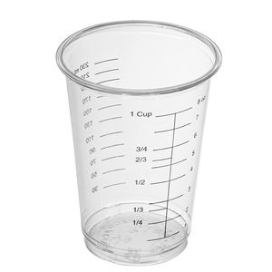 सस्ती कीमत फैक्टरी प्रत्यक्ष बिक्री प्लास्टिक ग्रेजुएटेड स्पष्ट 8oz 10oz 230ml मापने कप पैमाने के साथ - Product Image 2