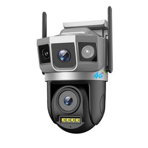 Caméra PTZ extérieure 4G V380PRO 1080P à double objectif, triple vue, étanche, sans fil, avec vision nocturne - Product Image 1