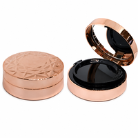 Yuecai Boîtier vide pour fond de teint BB 15g, finition rose doré, avec dessus à facettes effet soleil et entièrement chromé, miroir inclus, vente en gros