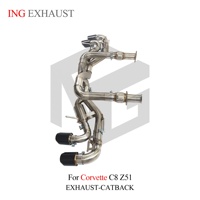 ING SUS304 Z-Pipe Valved Catback pour Corvette C8 Z51 LT2 6.2L 2020-2025 |   Vanne d'échappement OEM à quatre embouts en gros