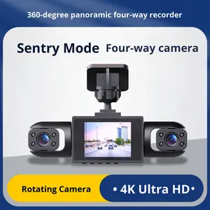 كاميرا لوحة القيادة البانورامية الشاملة 2 بوصة 4 عدسات عبر الحدود استشعار عن التصادم رصد حركة 1 سنة IPS - Product Image 5