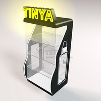 Vitrine de comptoir Tinya en acrylique LED verrouillable, personnalisable, pour cigarettes, avec éclairage RGB – Offre spéciale OEM pour magasins de tabac