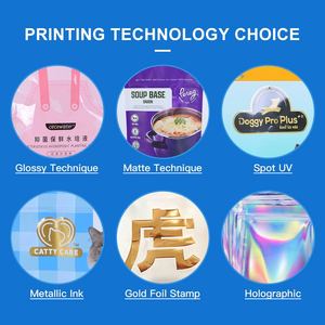 特注印刷平底プラスチック包装袋1kg 3kg PEプロテインパウダーコーヒー豆バルブジッパー付き - Product Image 4