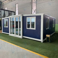 Maison préfabriquée de luxe FLKT en acier galvanisé coupe-vent, conteneur extensible de 20 pieds, maison pliable compacte