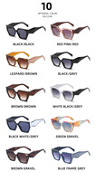 Lunettes de soleil personnalisées 2025 – Design rétro UV400, monture oversize marron, pour hommes et femmes, style œil-de-chat sombre années 80