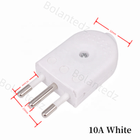 Prise de câblage italienne 10A 250V coude droit 90 degrés pour chili type-l prise de courant détachable ronde 3 broches pour connecteur électrique