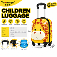 Valise à roulettes pour enfants de 16 pouces, en ABS et PC, 360 ° Roue rotative. Valise pour bébé de style dessin animé pour la maternelle.