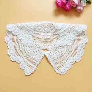 High Quality <b>White</b> <b>Lace</b> Hollow Out Detachable Embroidery Necklace Collar Women 's Clothing Accessories - Product Image 4