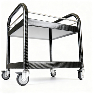 Estructura Ligera de Carro Médico de <span class=keywords><strong>Fibra</strong></span> de Carbono 3K con Tubo Redondo, Piezas Personalizadas de <span class=keywords><strong>Fibra</strong></span> de Carbono para Equipos Móviles Hospitalarios, Certificación UE - Product Image 1