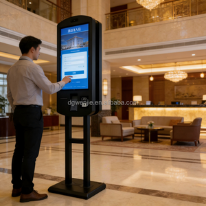 WENJIE Chiosco di Pagamento Self-Service per Hotel a Doppia Faccia da 32'' con Dispenser di Carte e Stampante di Biglietti, Abilitato SDK, Riciclatore di Contanti - Product Image 1