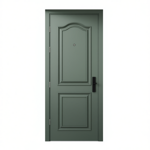 Puerta interior pintada de estilo francés de lujo del fabricante superior de China Puerta de Villa lacada blanca de madera maciza - Product Image 1