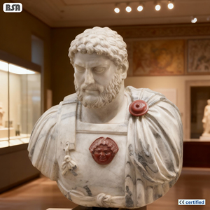 Su misura marmo <span class=keywords><strong>romano</strong></span> busto statua, pietra scolpita busto scultura per la decorazione del palazzo - Product Image 1