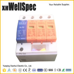อุปกรณ์ป้องกันไฟกระชาก OBO (SPD) V25-B ป้องกันฟ้าผ่า + C 3 + T1 <span class=keywords><strong>NPE</strong></span>-385V + T2 4P 50kA IP20 1.5kV พลังงานสแตนเลส - Product Image 3