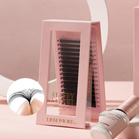 Plateau de Cils en Emballage Recyclable Soie Cachemire Extensions de Cils Mega Volume 3D Doux 0.03 0.05 Marque Privée 5-25mm