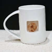 Tasse à café en céramique unique en gros avec pierre naturelle intégrée, tasse à thé en pierre précieuse pour la guérison, cadeau spirituel et de pleine conscience