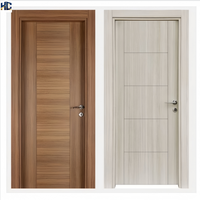 Système de porte en bois WPC moderne résistant à l'eau pour cuisine, chambre, bureau, salle de bain, marque HC, vente en gros d'usine pour le commerce extérieur 2025